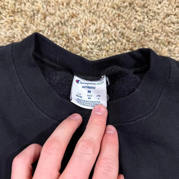 Princeton College University Spellout Champion Black and Orange Crewnecks Sz.M - Picture 2 of 7